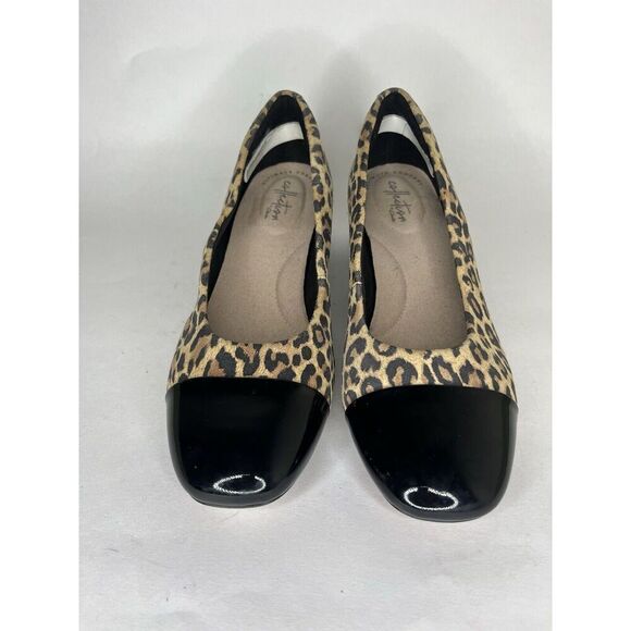 clarks collection womens shoes Pumps Heels Women Size 9M Animal Print - Picture 4 of 15